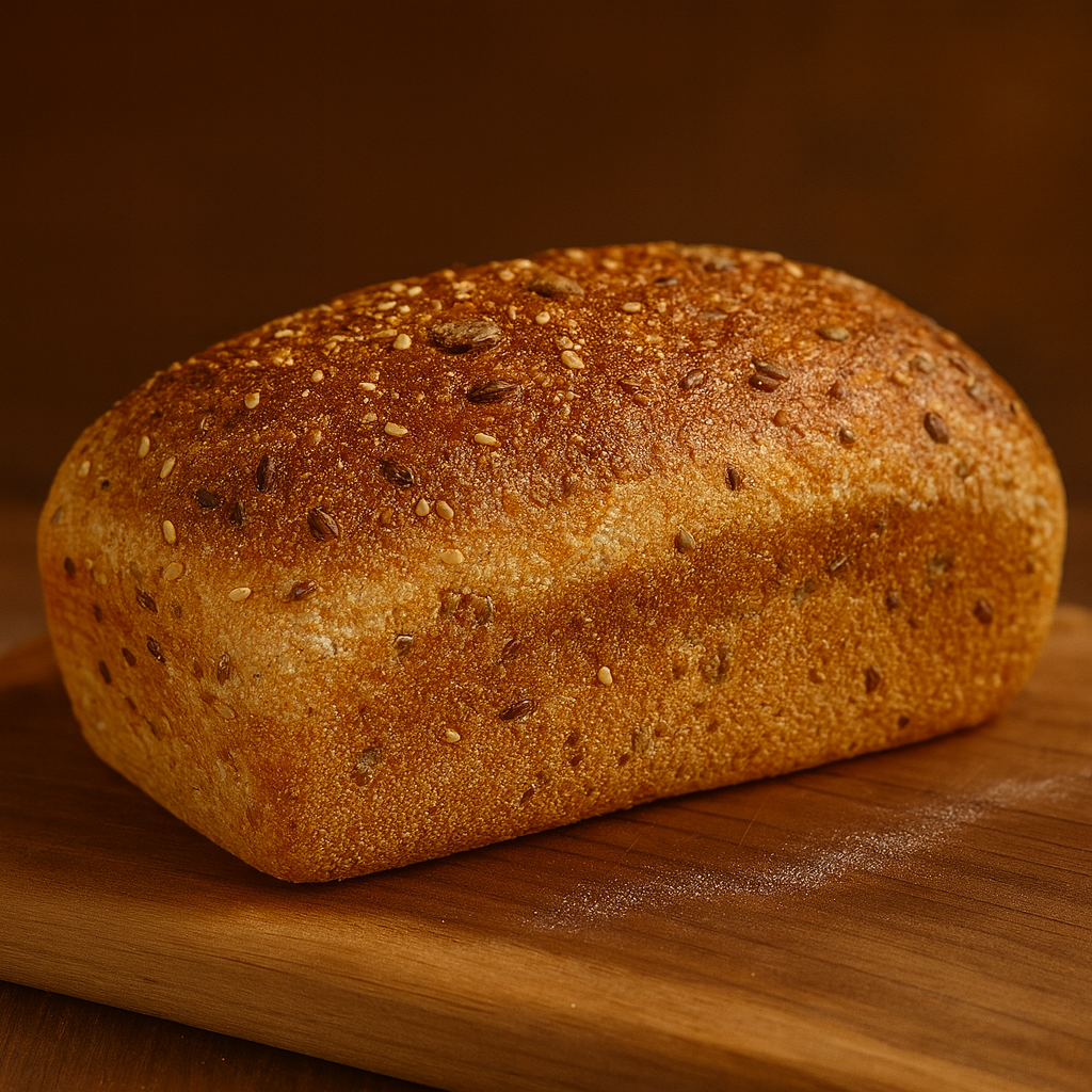 German multigrain sourdough bread with seeds – freshly baked in Bali